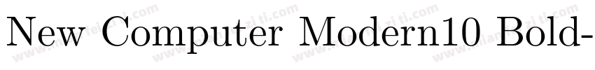 New Computer Modern10 Bold字体转换
